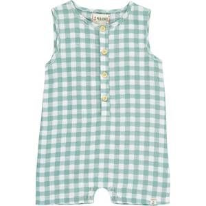 NEW ME & HENRY kid's cabin romper in sage
